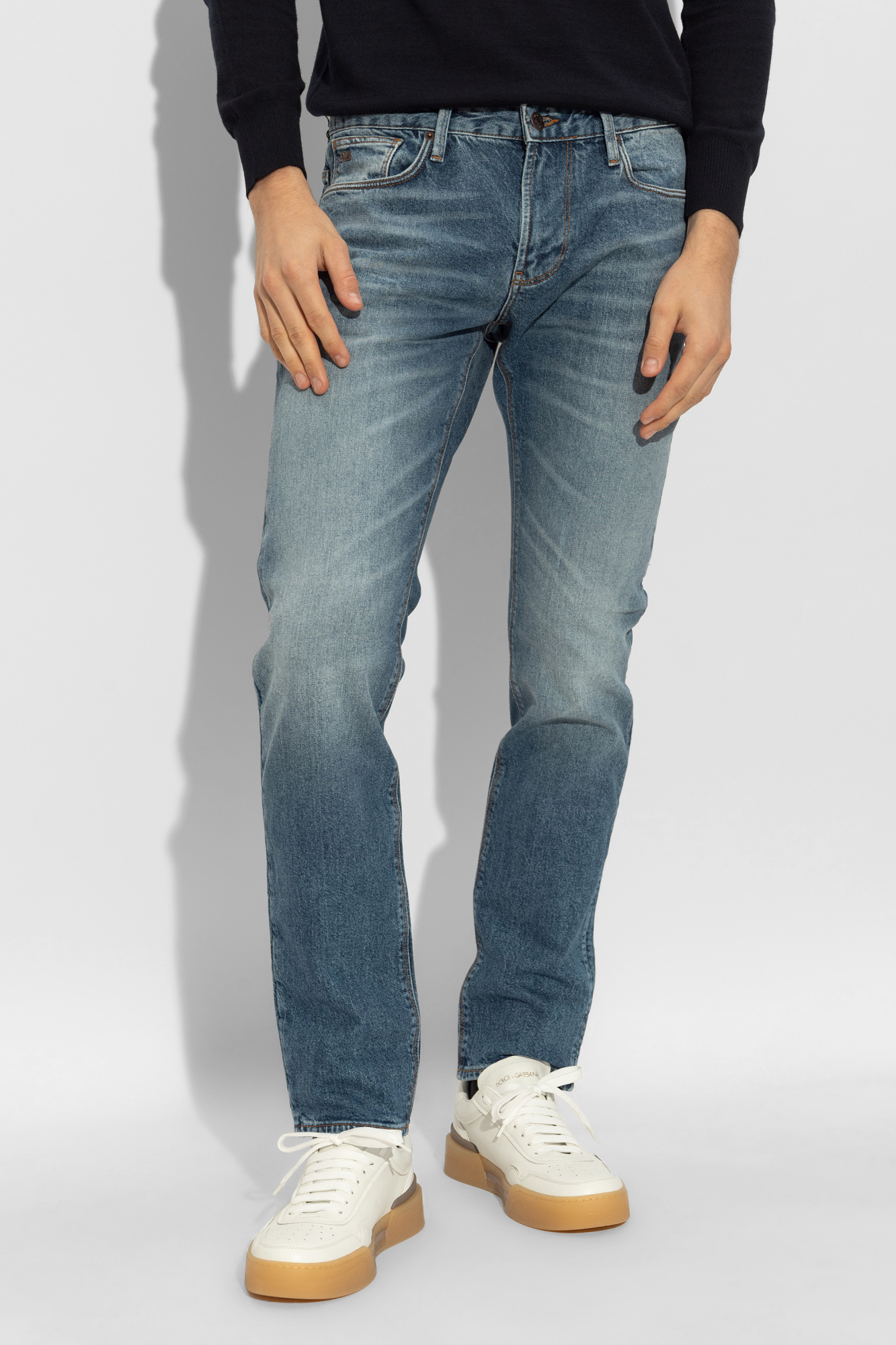 Blue J06 slim fit jeans Emporio Armani Vitkac Italy